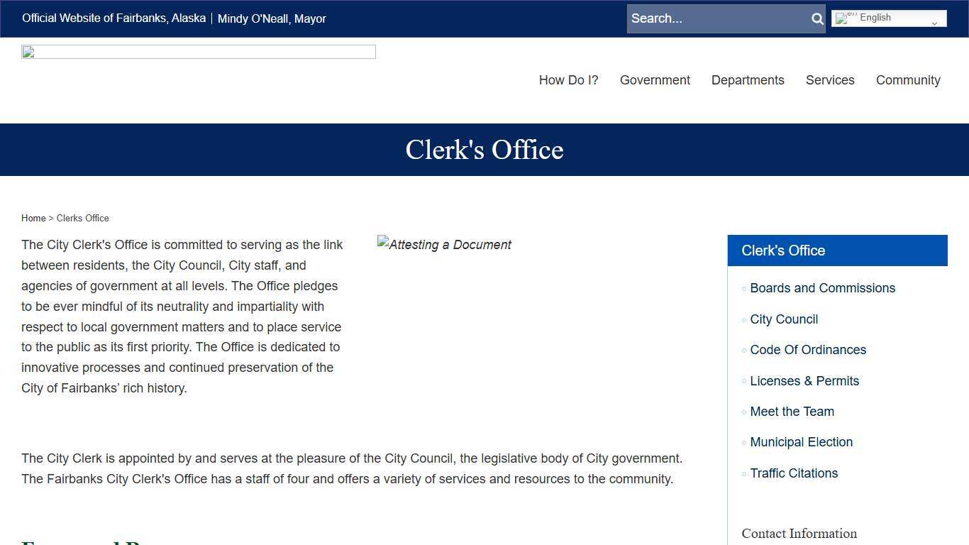 Clerks Office Fairbanks, Alaska